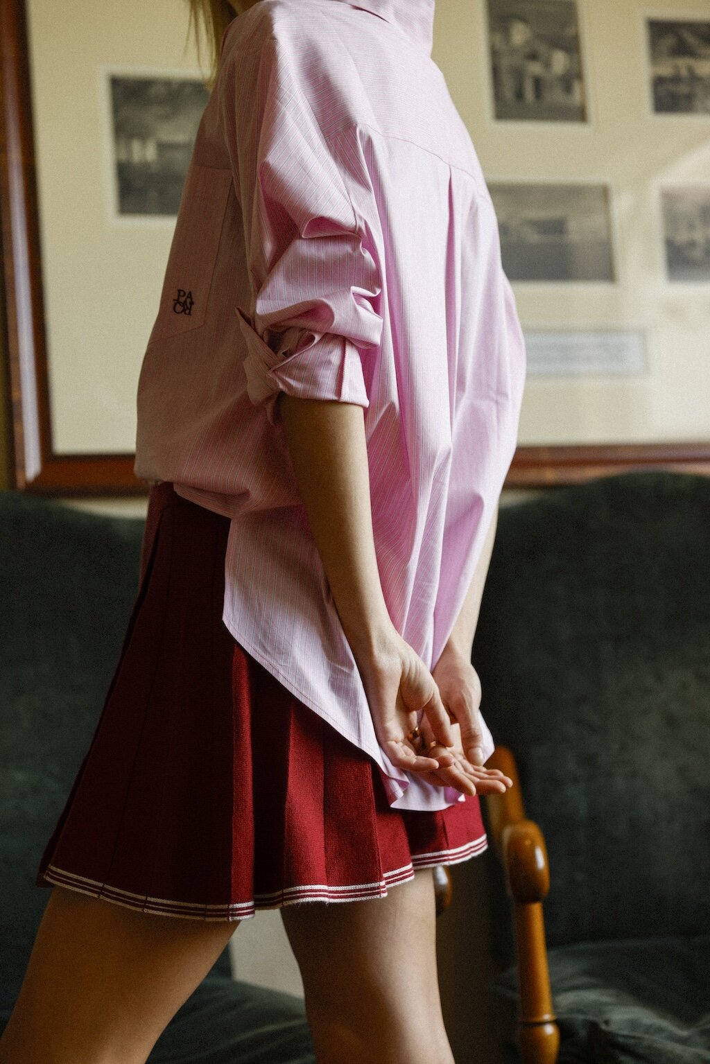 PINEHURST KNIT SKIRT - CHESTNUT RED