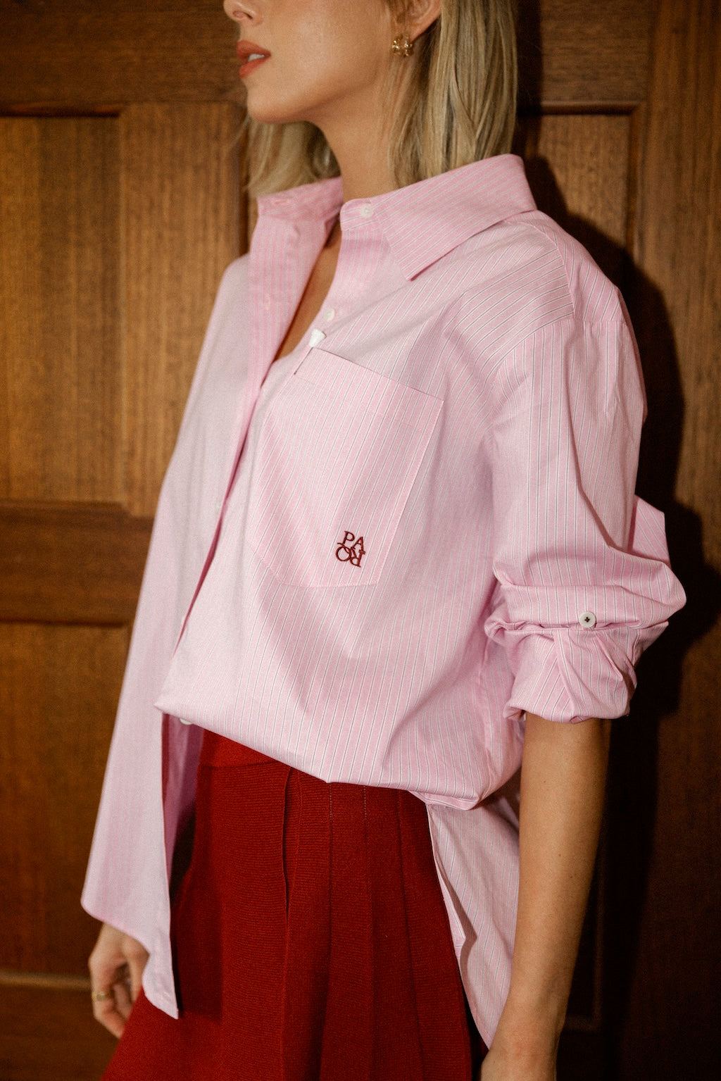 SOMERSET SHIRT - ROSEWATER STRIPE