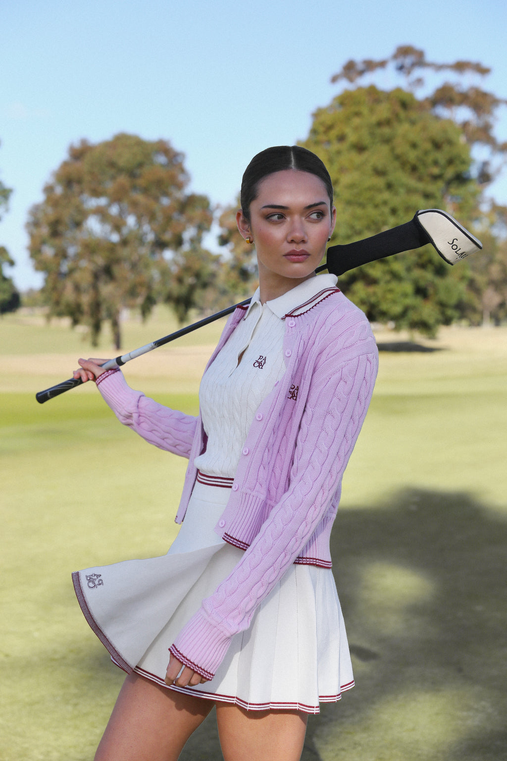RIVIERA KNIT CARIDGAN - PEA PINK