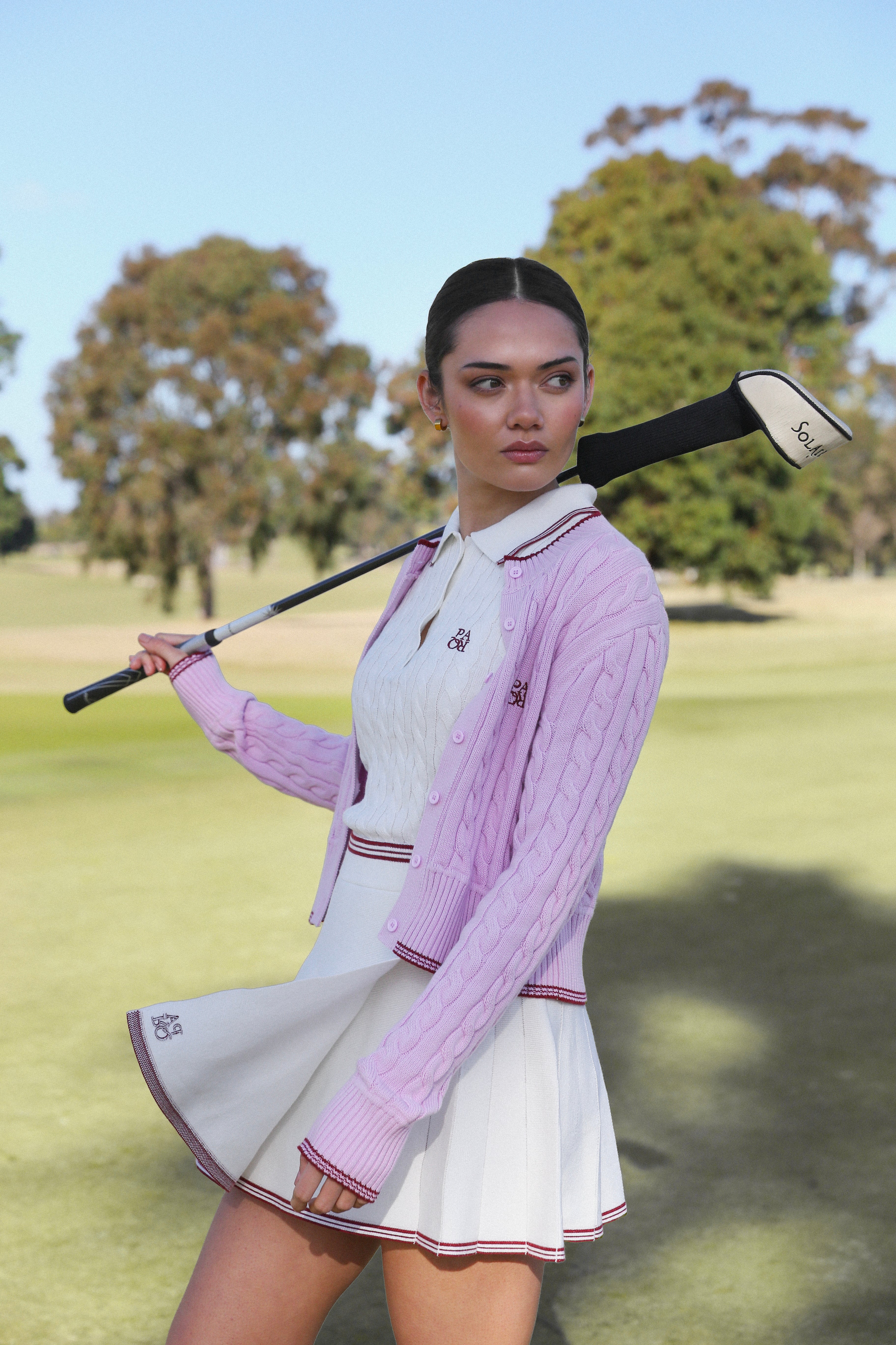 RIVIERA KNIT CARIDGAN - PEA PINK