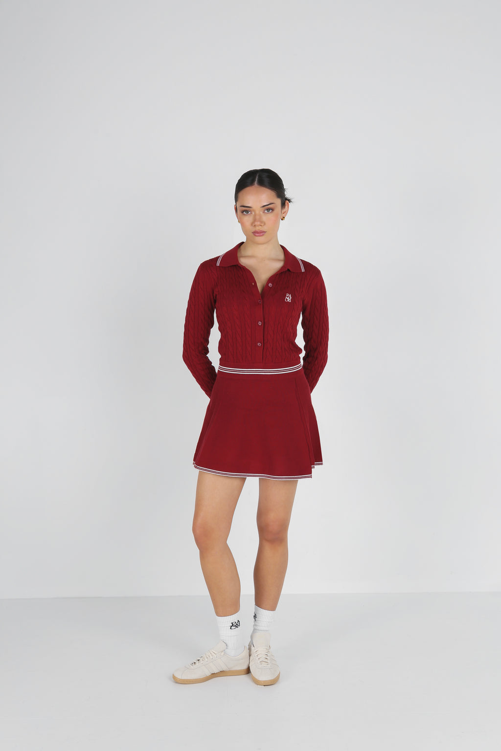 PREORDER : MERION KNIT DRESS - CHESTNUT RED