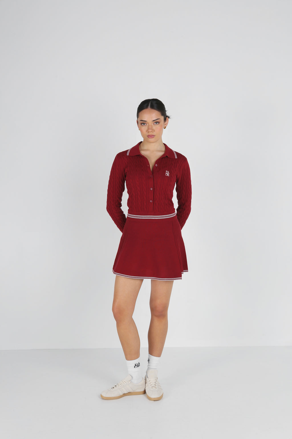 PREORDER : MERION KNIT DRESS - CHESTNUT RED