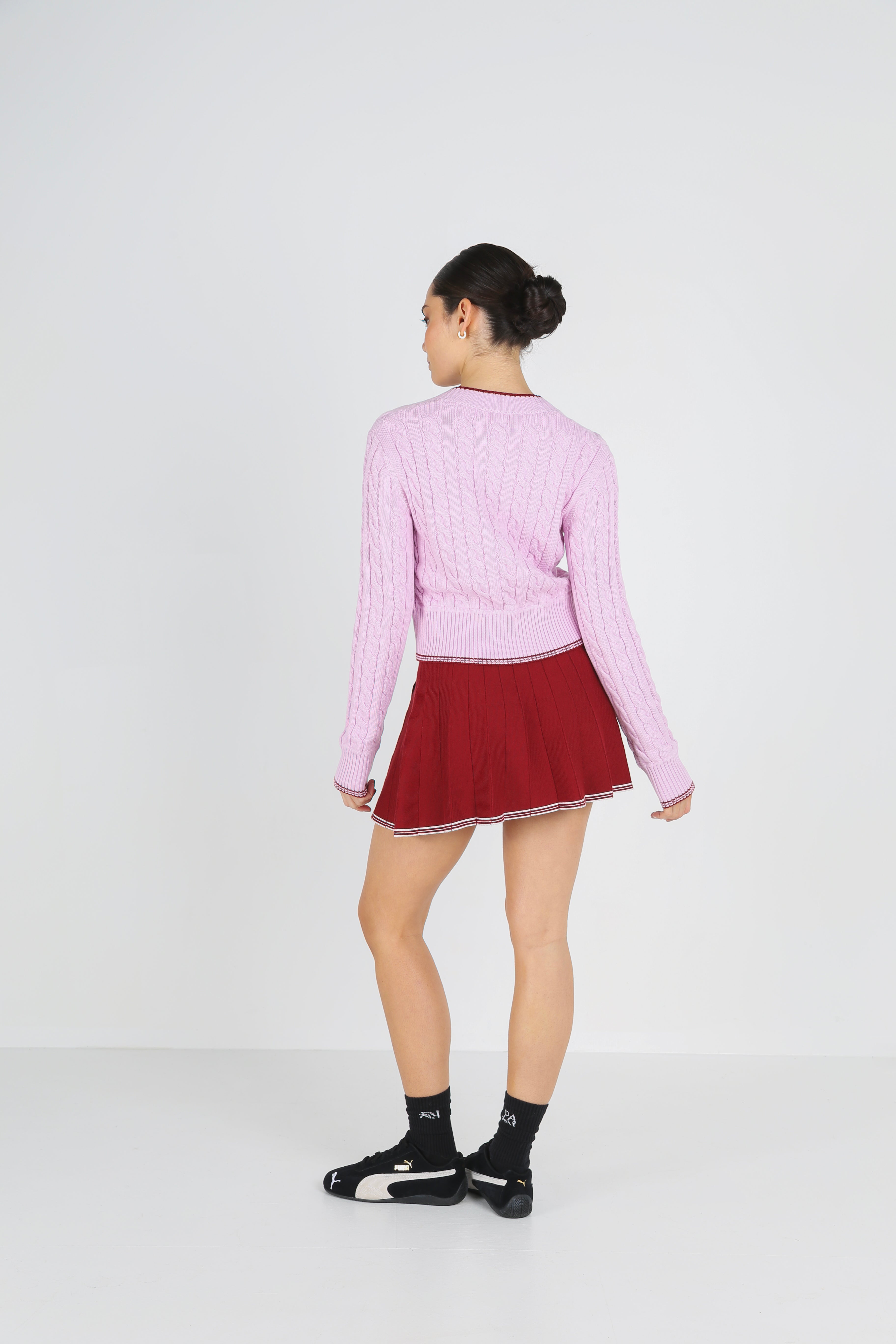 RIVIERA KNIT CARIDGAN - PEA PINK