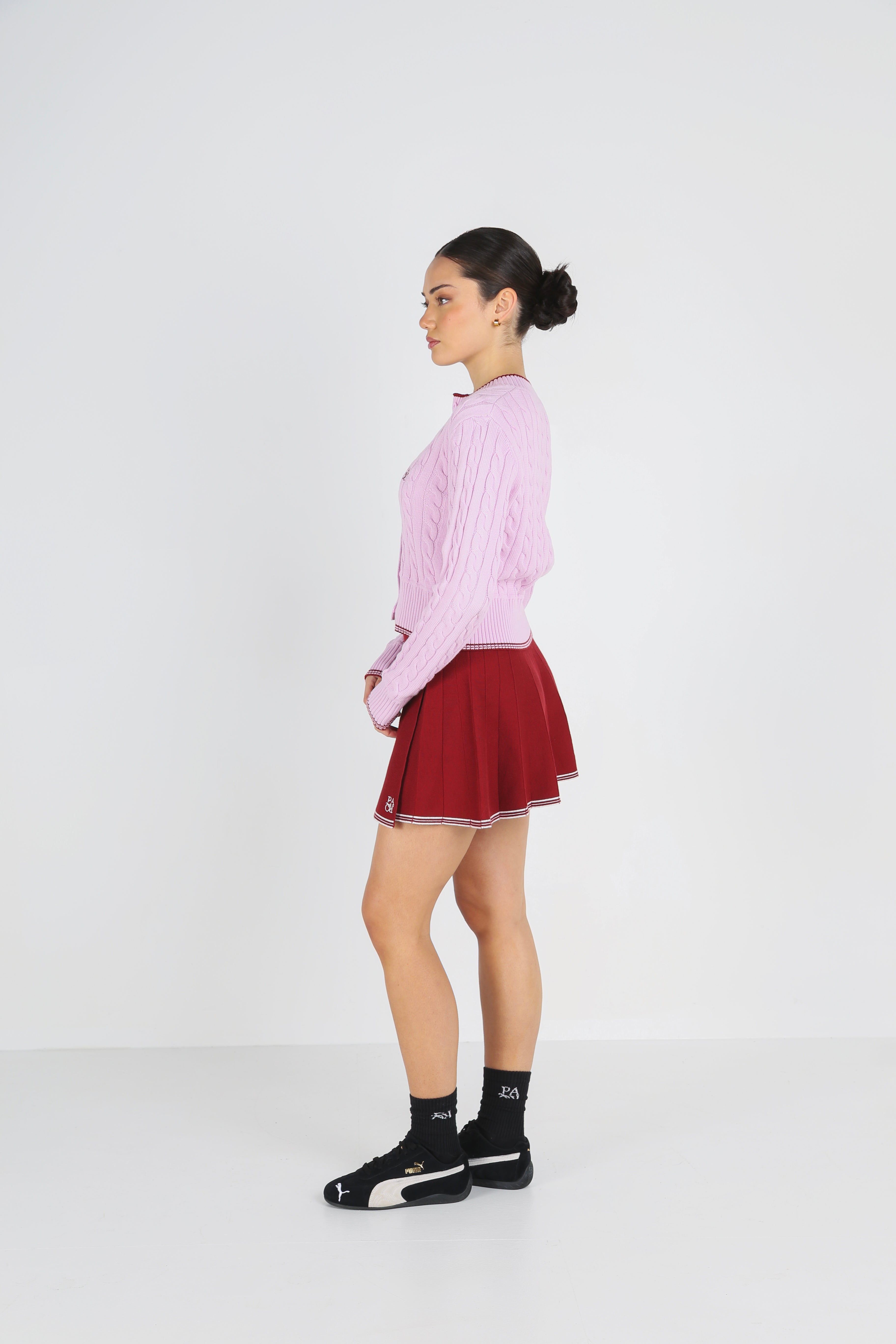 RIVIERA KNIT CARIDGAN - PEA PINK