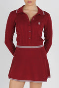 MERION KNIT DRESS - CHESTNUT RED
