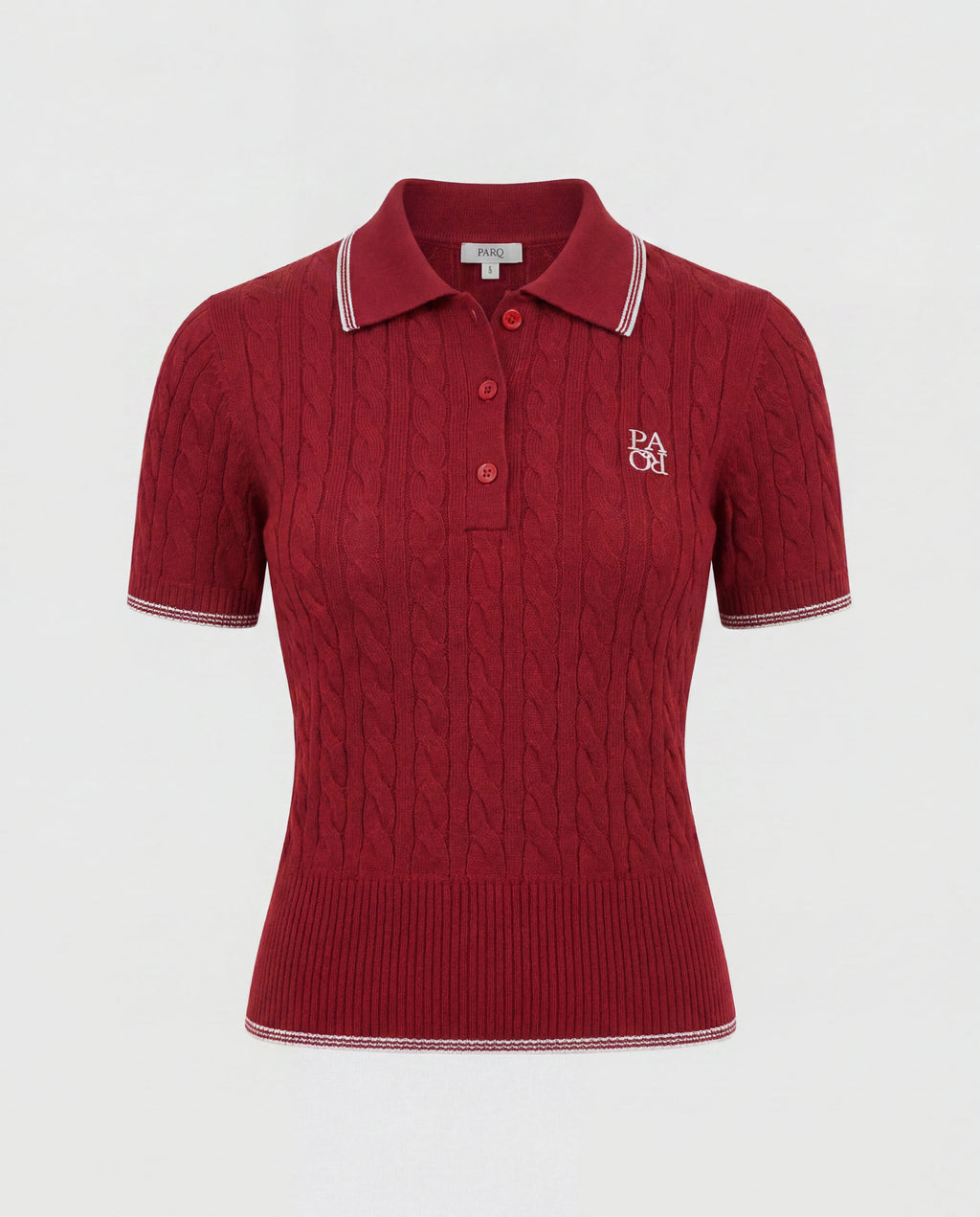 PORTRUSH KNIT POLO - CHESTNUT RED