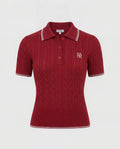 PORTRUSH KNIT POLO - CHESTNUT RED