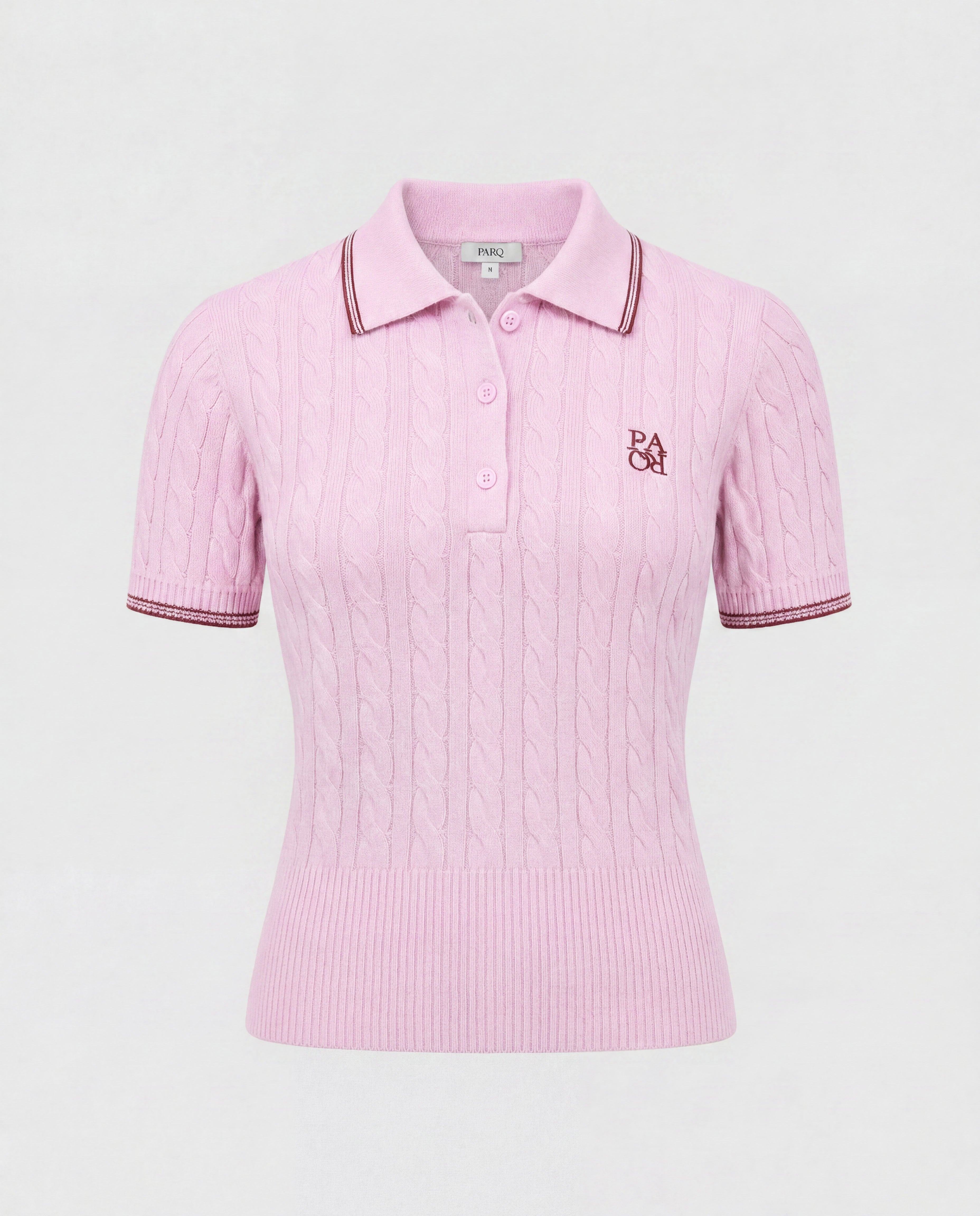 PORTRUSH KNIT POLO - PEA PINK