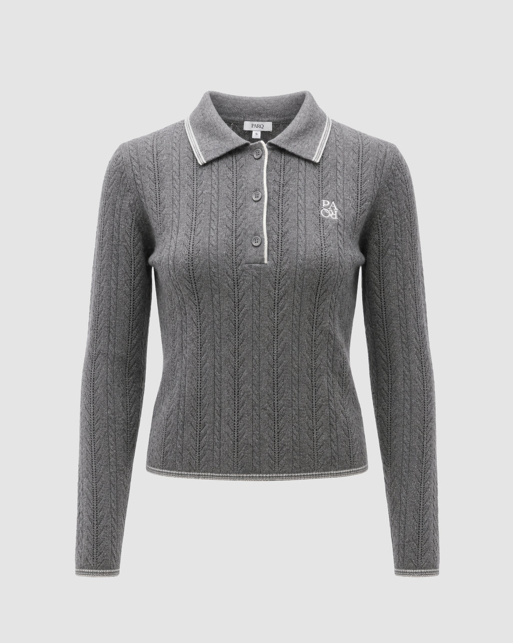 PRESTWICK KNIT POLO - GREY MARLE