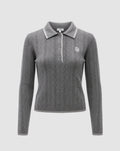 PRESTWICK KNIT POLO - GREY MARLE