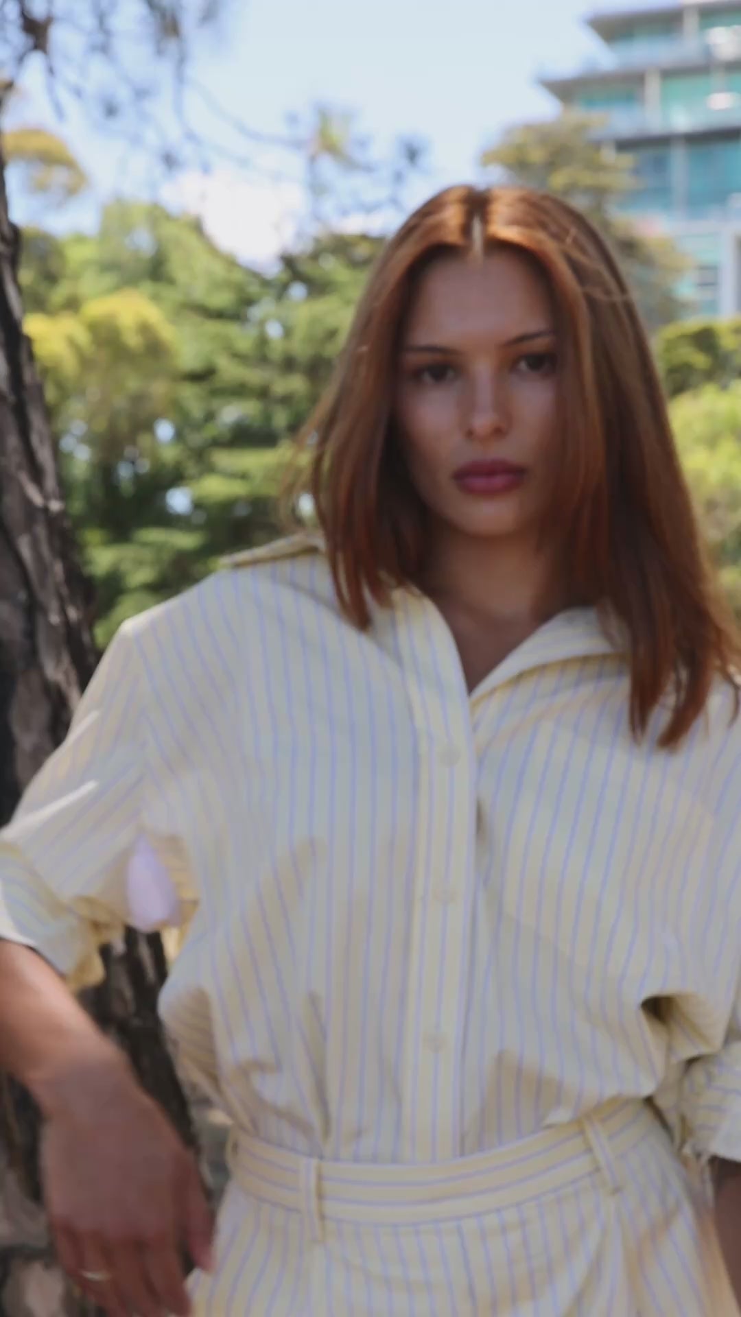 SOMERSET SHIRT - Butter Yellow Stripe