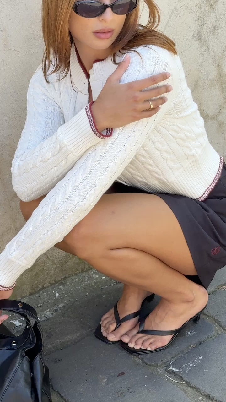 RIVIERA KNIT CARDIGAN - IVORY
